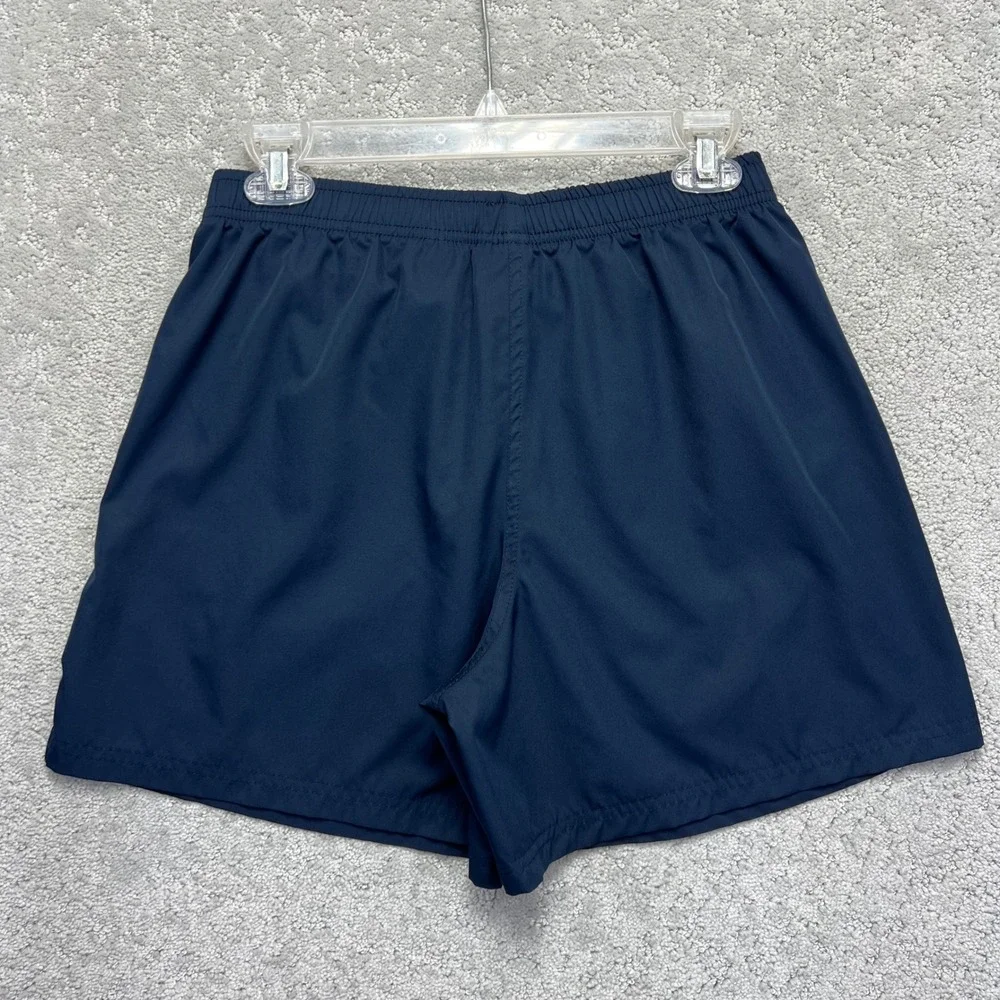 VINTAGE Y2k Nike Shorts Womens S(4-6) Navy Blue Athletic Training Pockets Swoosh